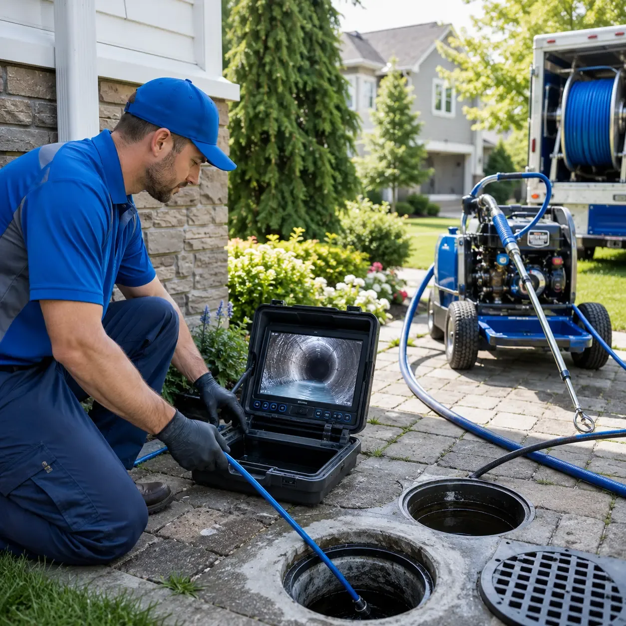 Outdoor drain cleaning professionals serving Ashford, CT