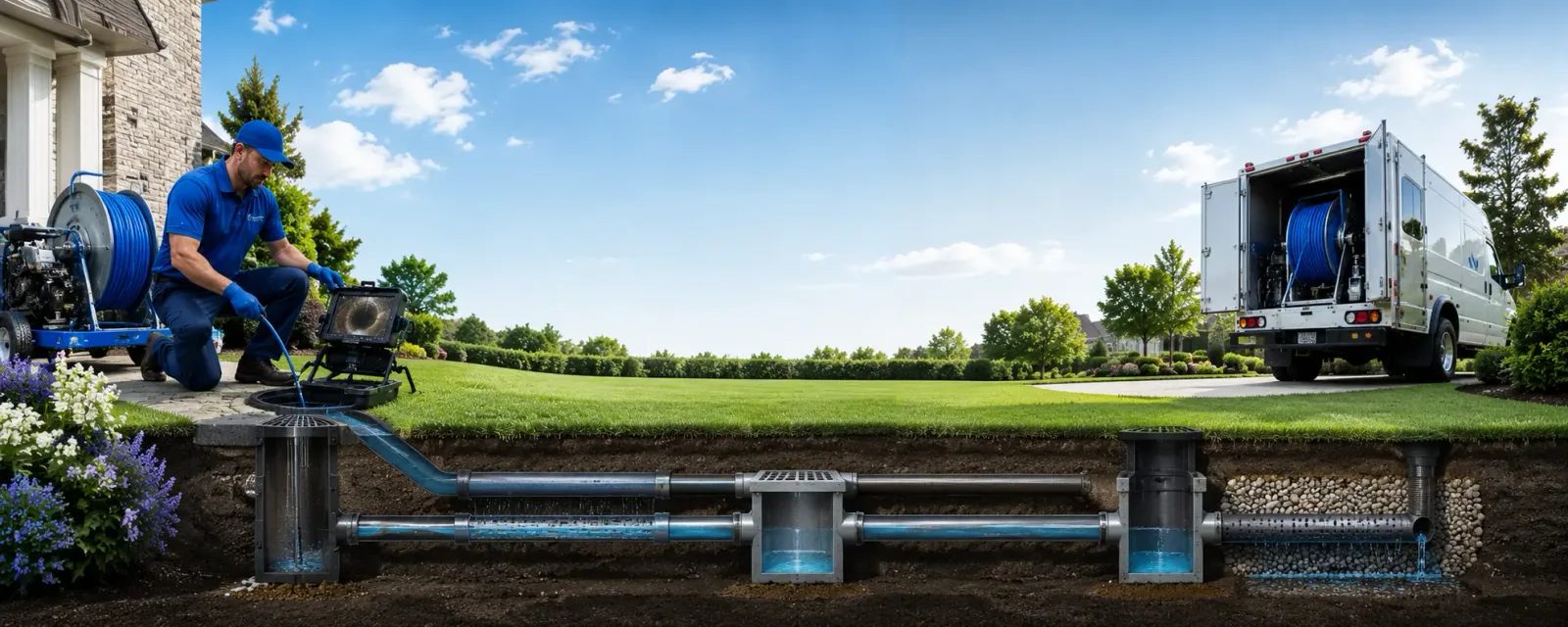 Outdoor drain cleaning information for Ashford, CT